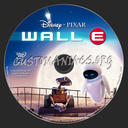 Wall E dvd label