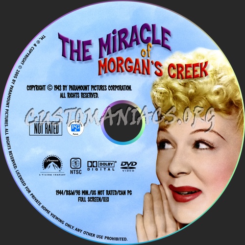 The Miracle of Morgan's Creek dvd label