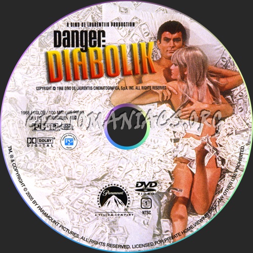 Danger: Diabolik dvd label