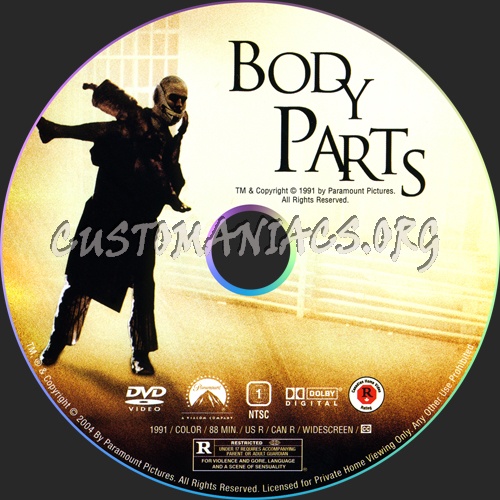 Body Parts dvd label