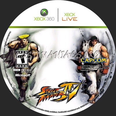 Street Fighter IV dvd label