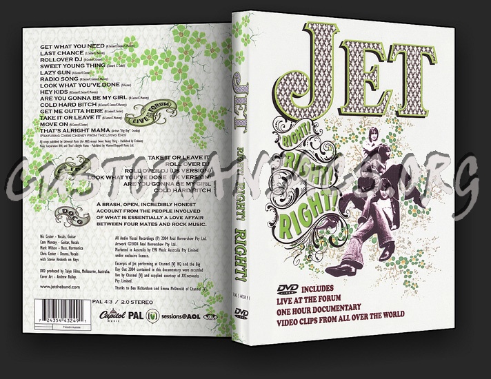 Jet: Right, Right, Right dvd cover