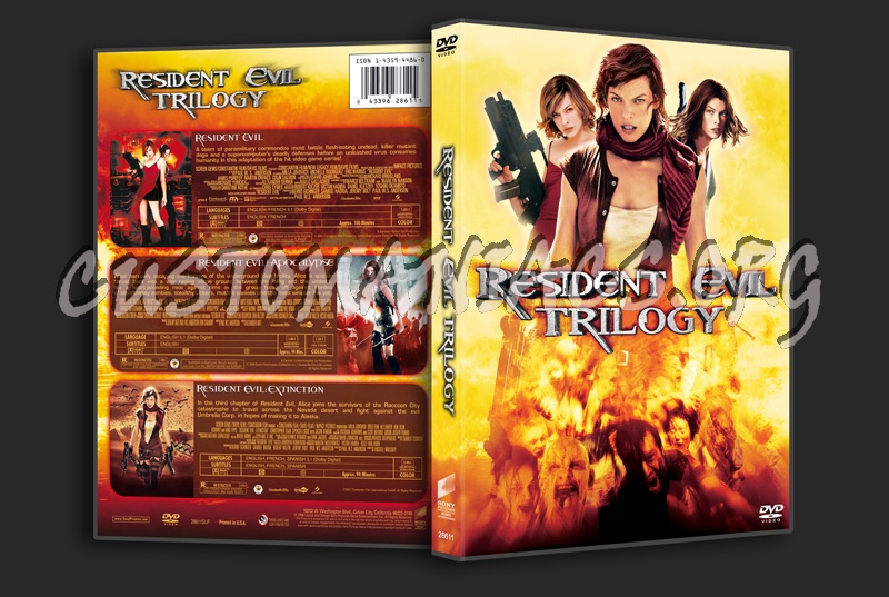Resident Evil Triolgy dvd cover