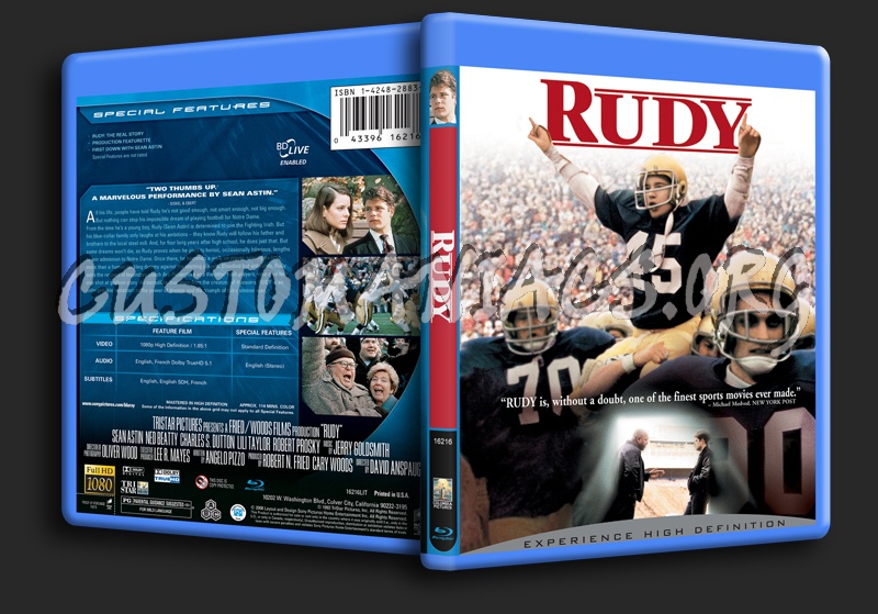 Rudy blu-ray cover