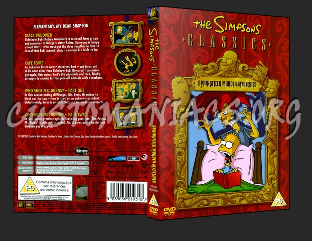 Simpsons - Springfield Murder Mysteries dvd cover