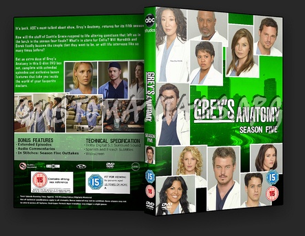 Grey's Anatomy Series 5 dvd cover