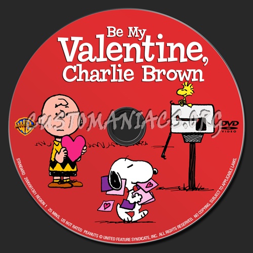 Be My Valentine, Charlie Brown dvd label