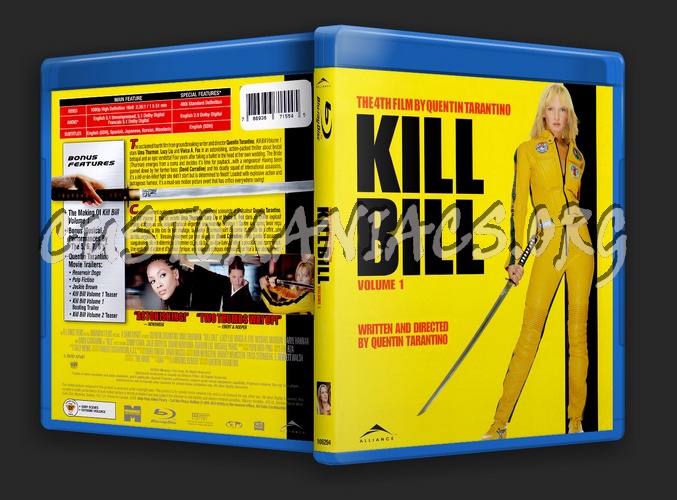 Kill Bill Volume 1 blu-ray cover