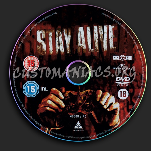 Stay Alive dvd label