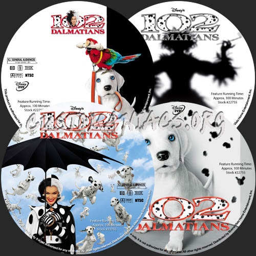 102 Dalmatians dvd label