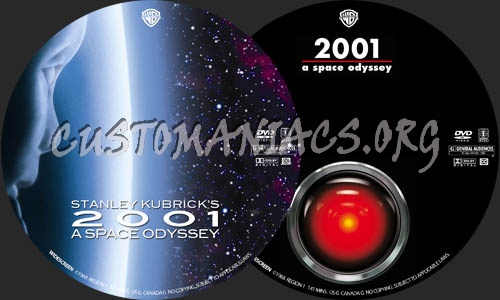 2001 A Space Odyssey dvd label