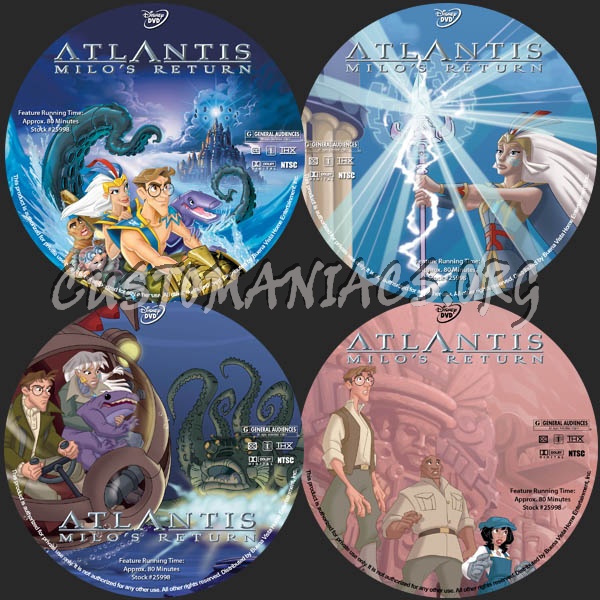 Atlantis: Milo's Return dvd label