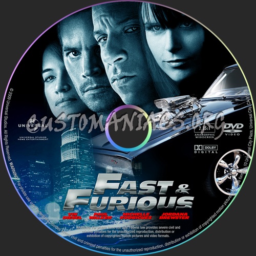 Fast & Furious (2009) dvd label