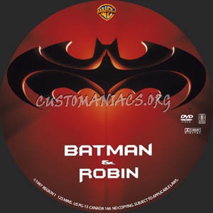 Batman & Robin dvd label