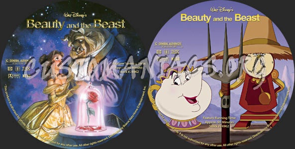 Beauty and the Beast dvd label