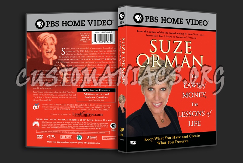 Suze Orman The Laws of Money, The Lessons of Life dvd cover