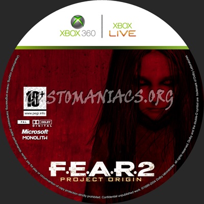 F.E.A.R 2 - Project Origin dvd label