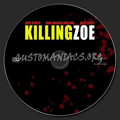 Killing Zoe dvd label