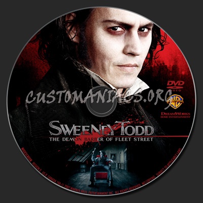Sweeney Todd - The Demon Barber Of Fleet Street dvd label