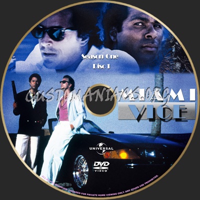 Miami Vice Season 1 dvd label