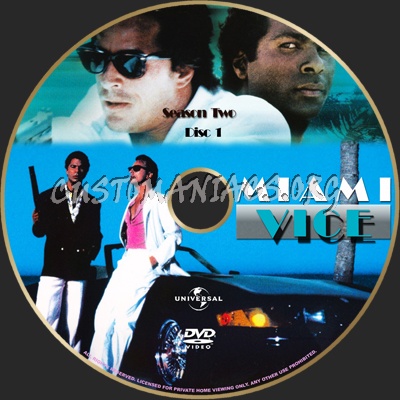 Miami Vice Season 2 dvd label