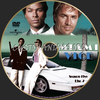 Miami Vice Season 5 dvd label