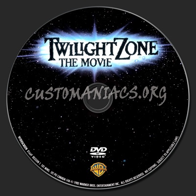 Twilight Zone the Movie dvd label