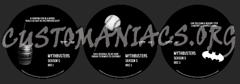 Mythbusters Season 5 dvd label