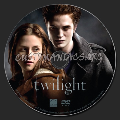 Twilight dvd label