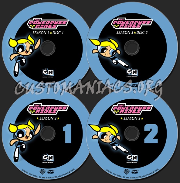 Powerpuff Girls Season 3 dvd label