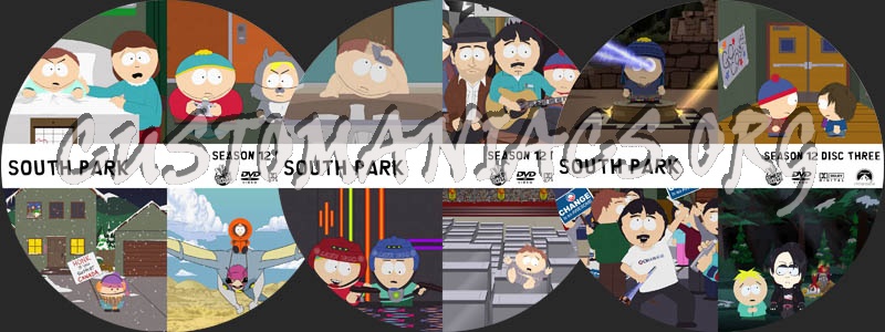 South Park Season 12 dvd label