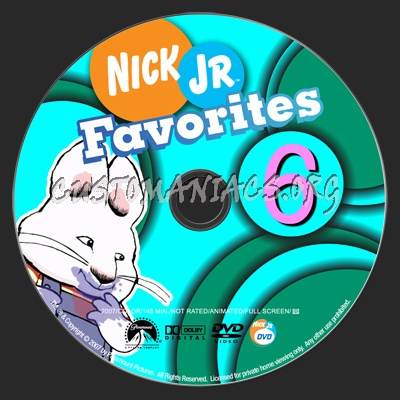 Nick Jr Favorites 6 dvd label