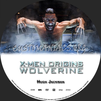 X-Men Origins Wolverine dvd label