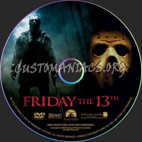 Friday the 13th (2009) dvd label