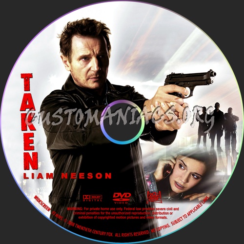 Taken dvd label