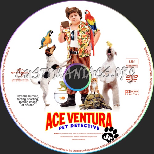 Ace Ventura Jr Pet Detective dvd label