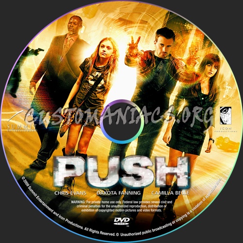Push dvd label