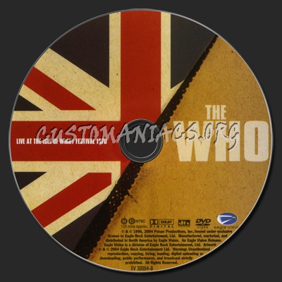 The Who Live at the Isle of Wight Festival dvd label