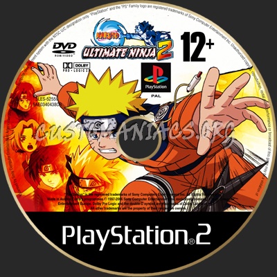 Naruto Ultimate Ninja 2 dvd label