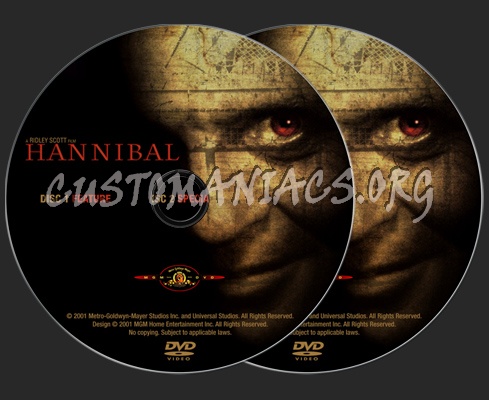 Hannibal Lecter Collection dvd label