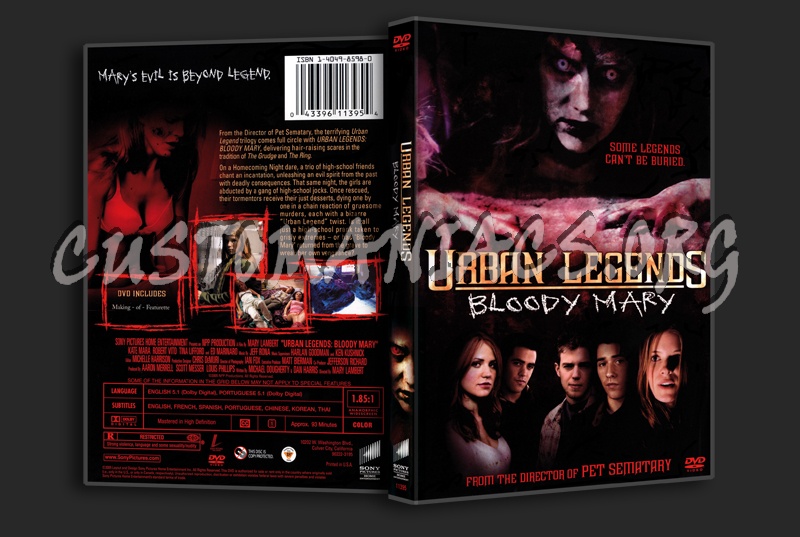 Urban Legends Bloody Mary dvd cover