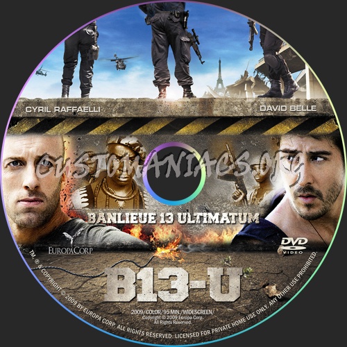 District 13 / Banlieue 13 (B13) Ultimatum dvd label