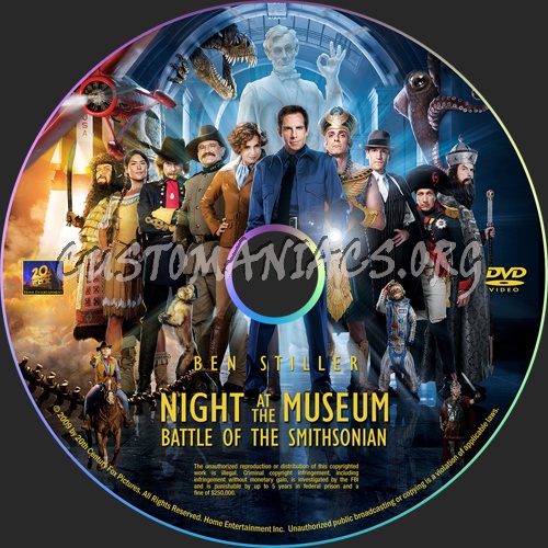Night at the Museum: Battle of the Smithsonian dvd label