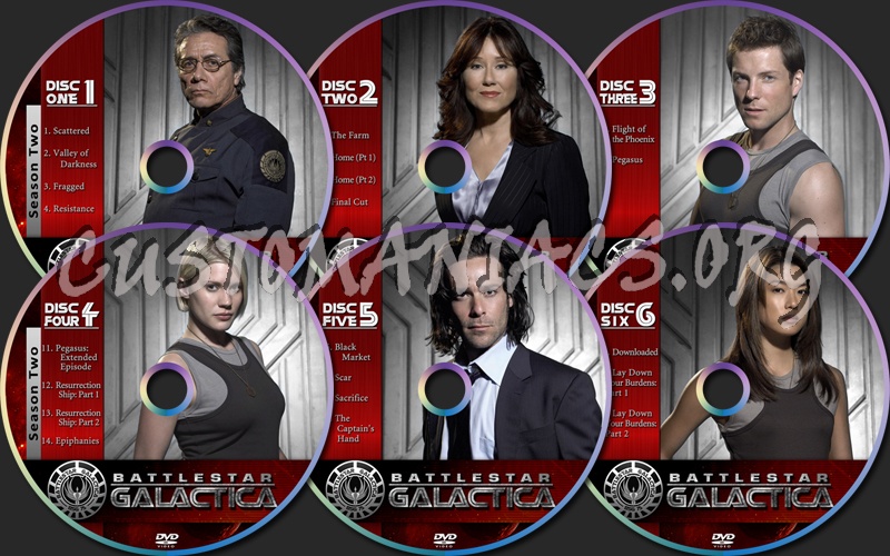 Battlestar Galactica Season Two dvd label