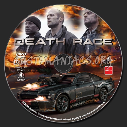 Death Race dvd label