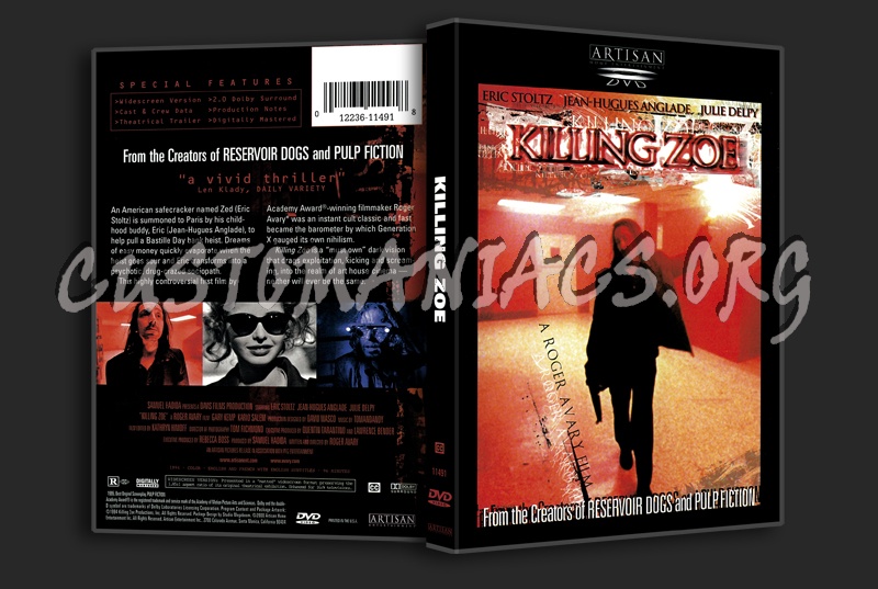Killing Zoe dvd cover