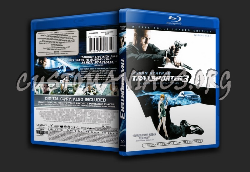 The Transporter 3 blu-ray cover
