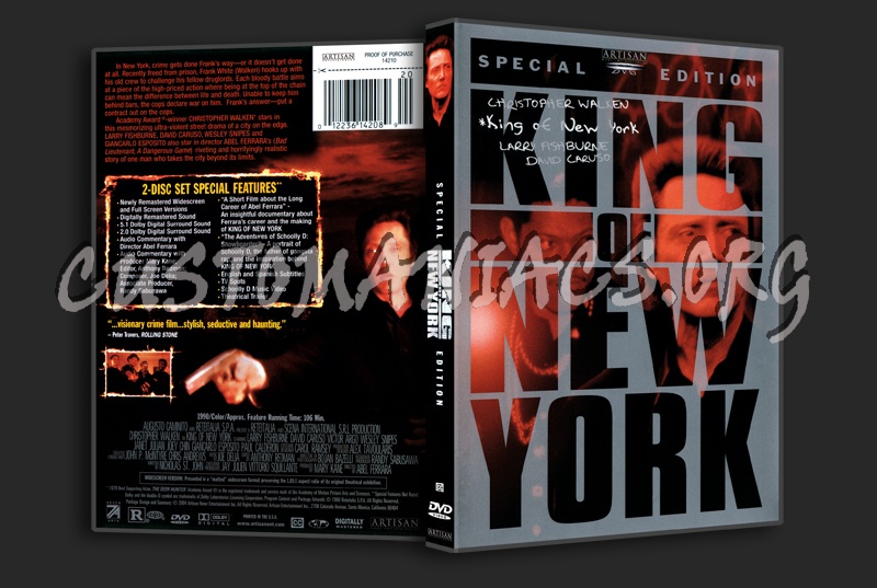 King Of New York dvd cover