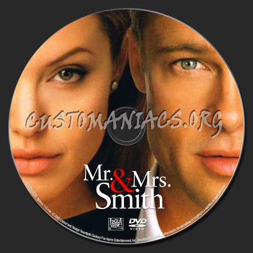 Mr and Mrs Smith dvd label