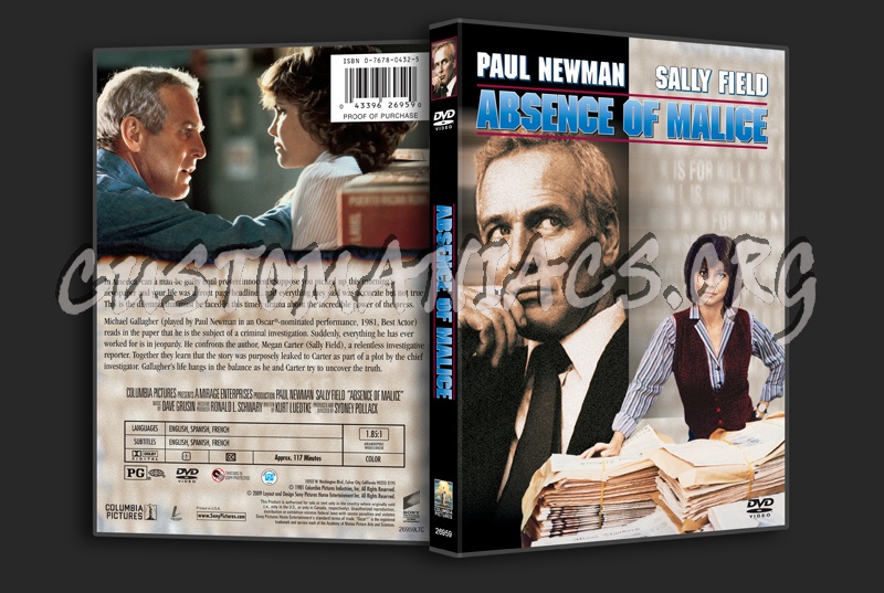 Absence of Malice dvd cover